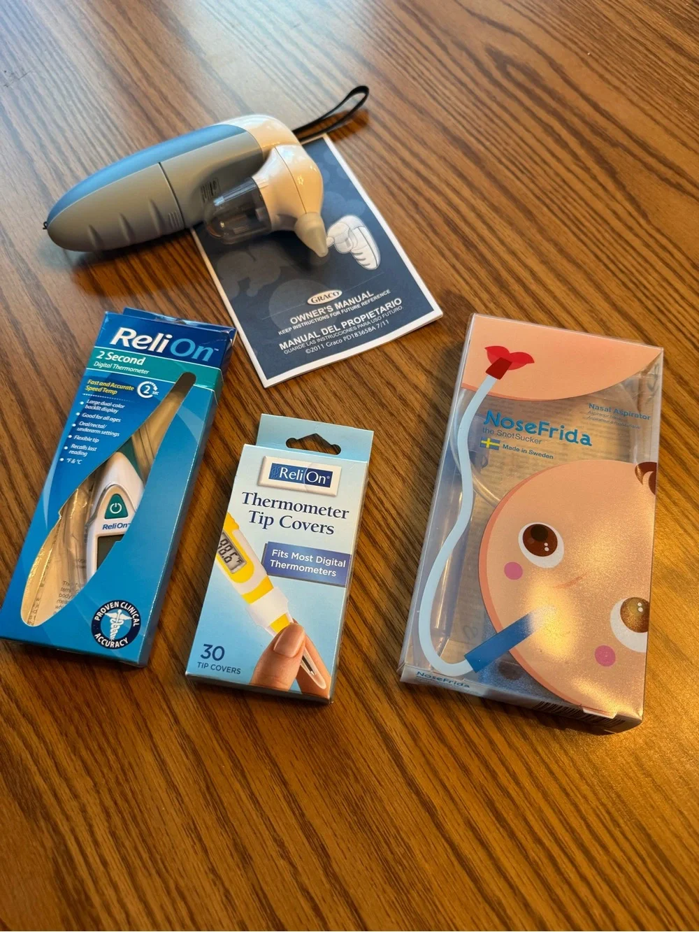 Nose Frida, Thermometer and covers, nasal suctions- Baby health devices